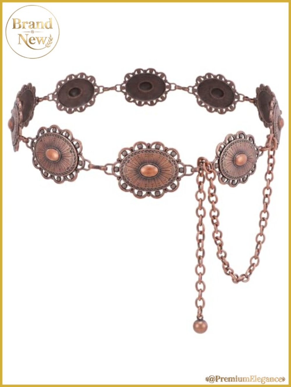Metal Chain Belt Adjustable Waist Links for Dresses Jeans